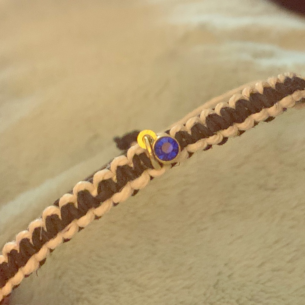 Handmade waxed string bracelet